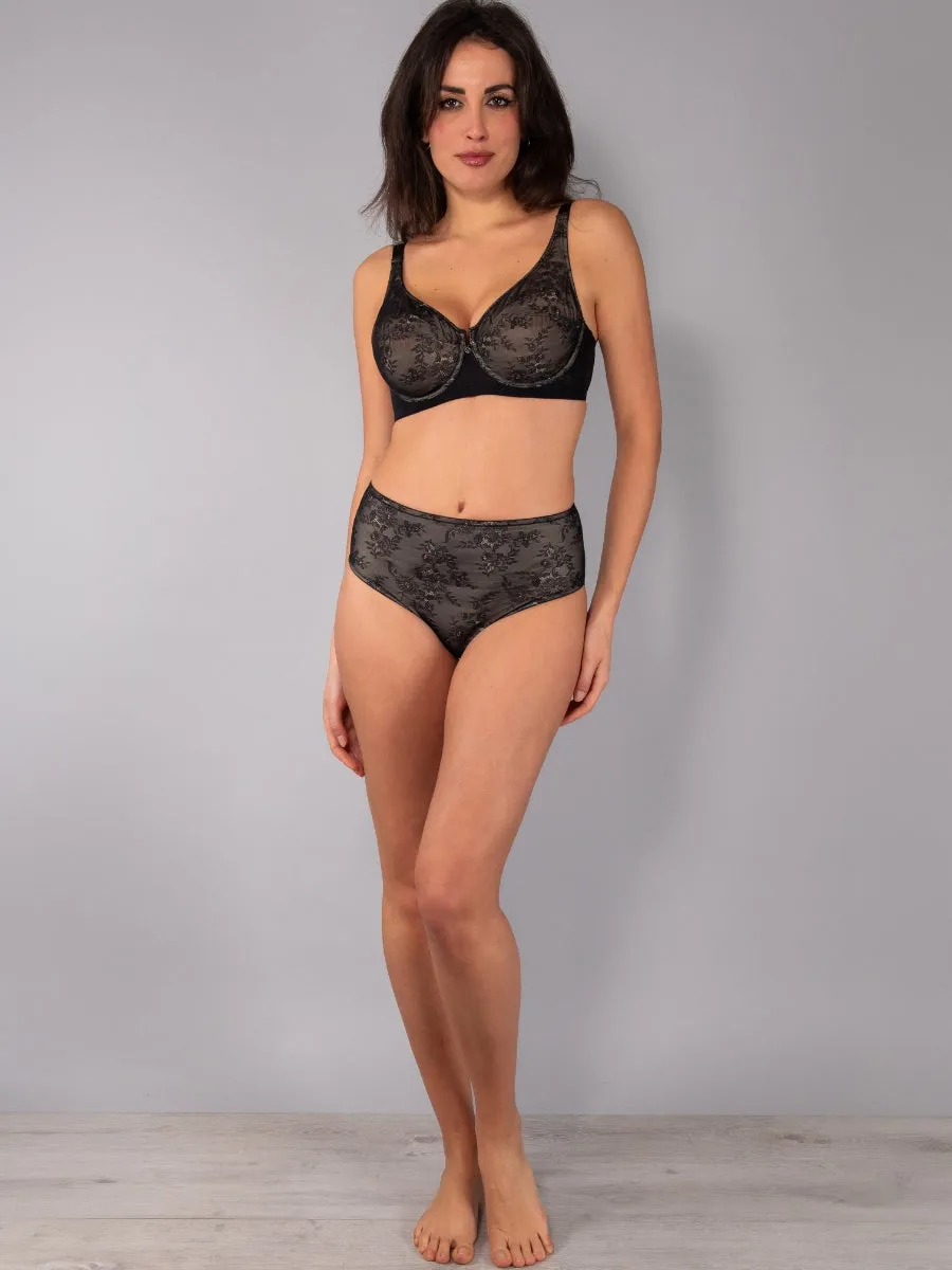 Si'èLei Dream DR12 Reggiseno Francese con Ferretto Nero Microfibra