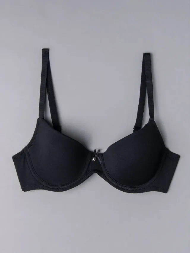 Si'èLei 1428 reggiseno cotone bio nero imbottito