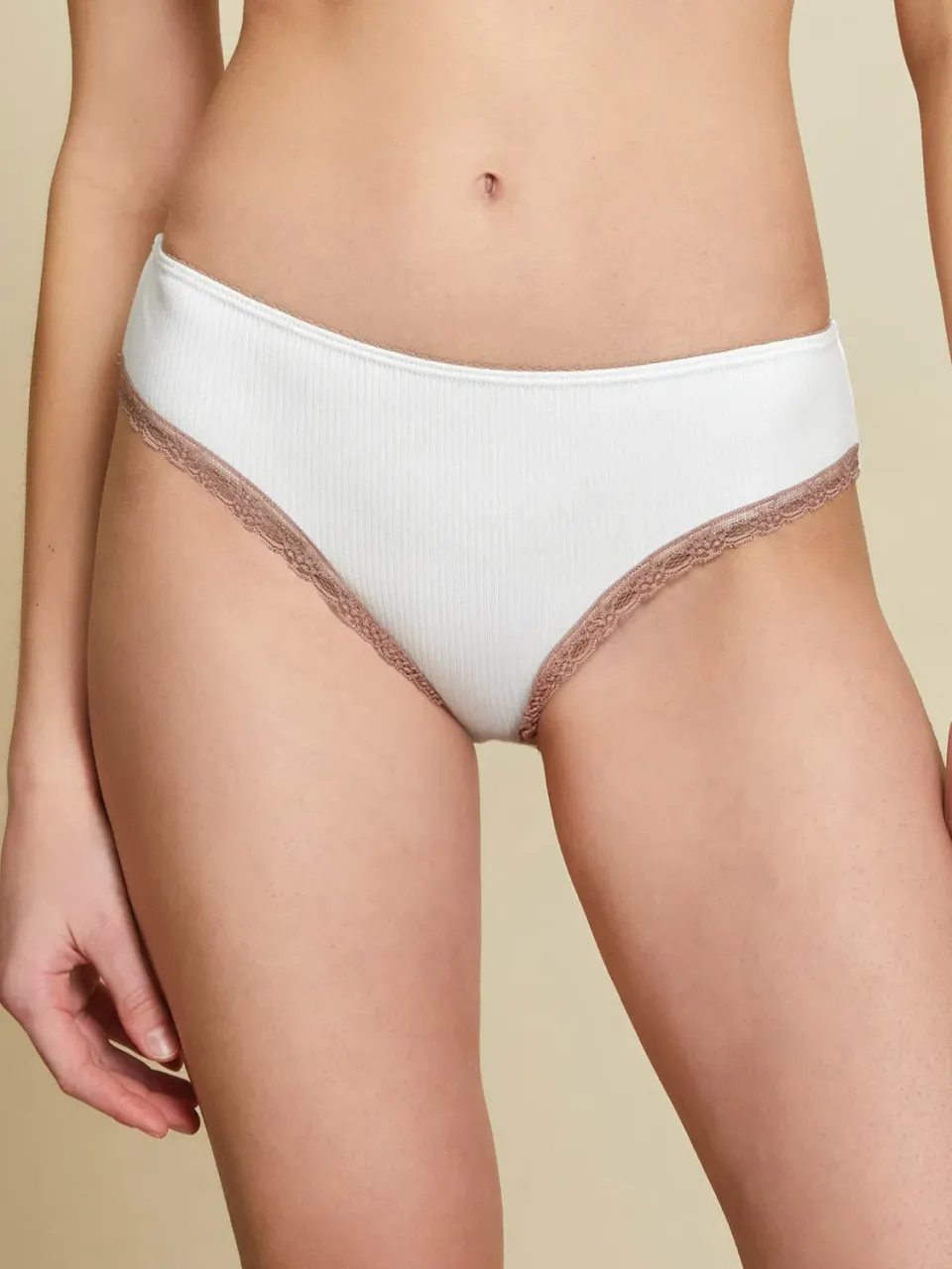 Jadea Armonia 6660 Slip Costa Cotone Pizzo Contrastante