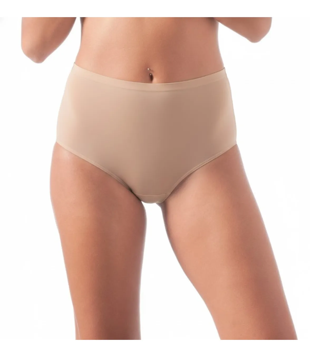 Rossoporpora culotte cotone vita alta bianca