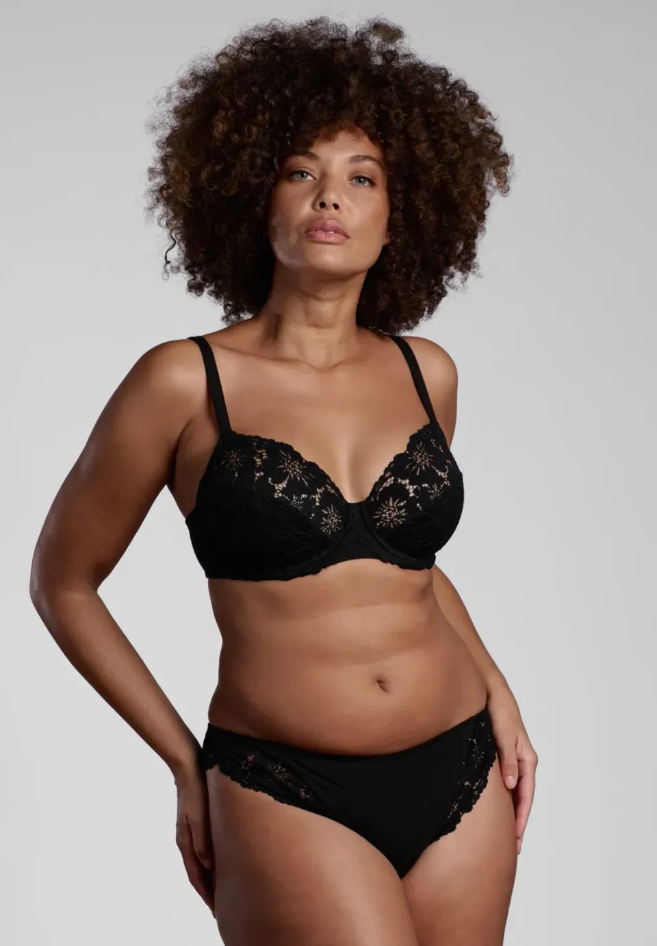 Lepel Belseno Pizzo Cotton 453 slip brasiliano nero cotone