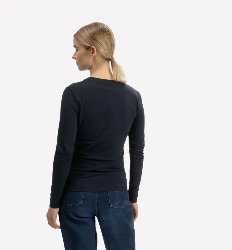 Casagin Maglia Basic Maniche Lunghe Cotone Biologico Nero