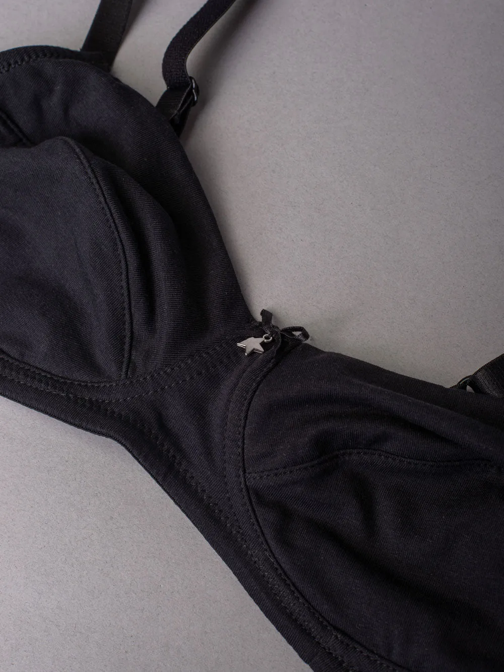 Si'èLei Natural Cotton 1440 Reggiseno Nero cotone bio