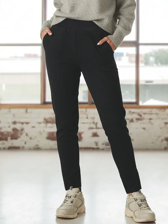Si'èLei pantalone leggings con tasche elasticizzato