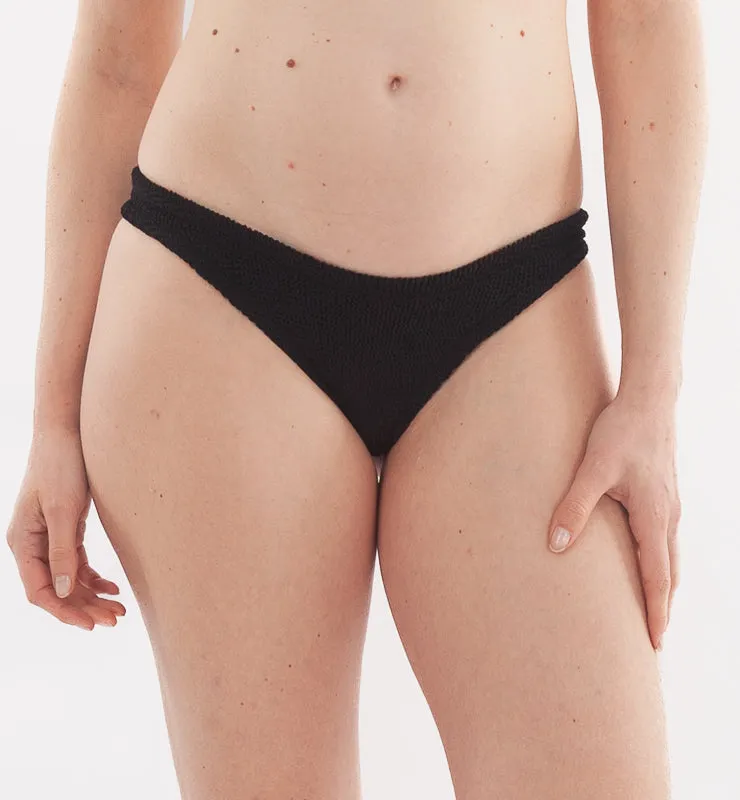 Casagin slip bikini brasiliana eco crinkle nero