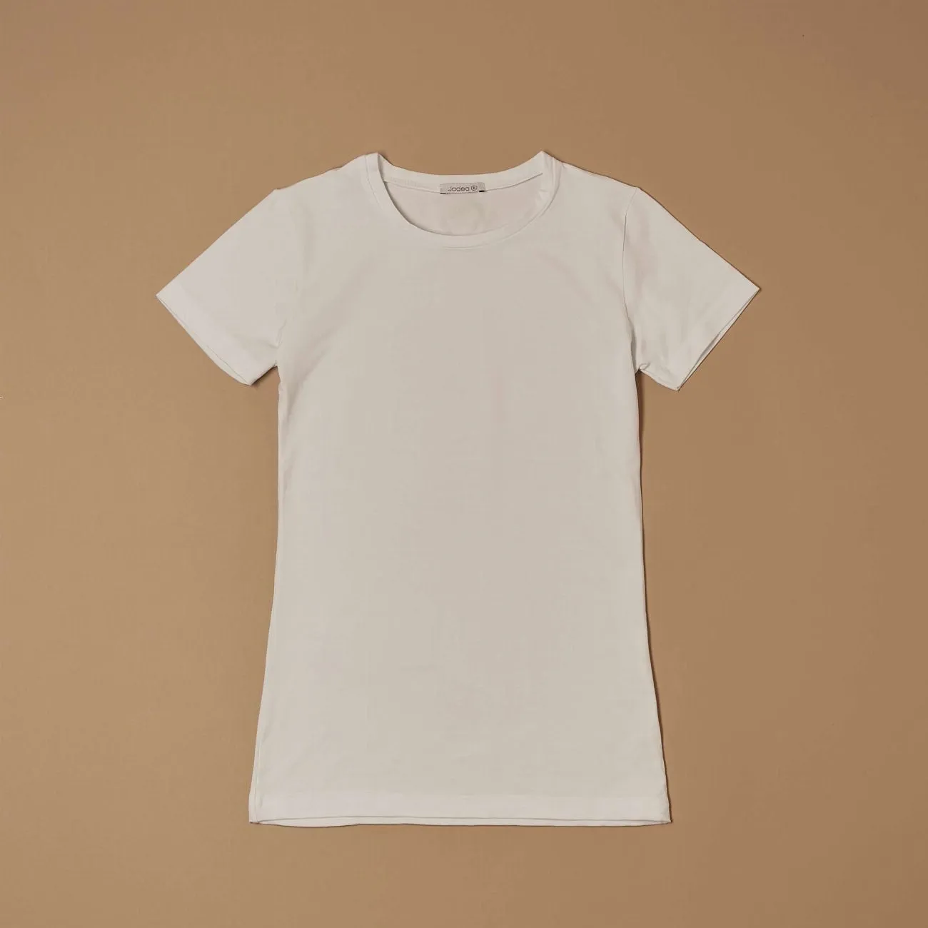 Jadea Basic 4180 t-shirt girocollo cotone bianco elasticizzato