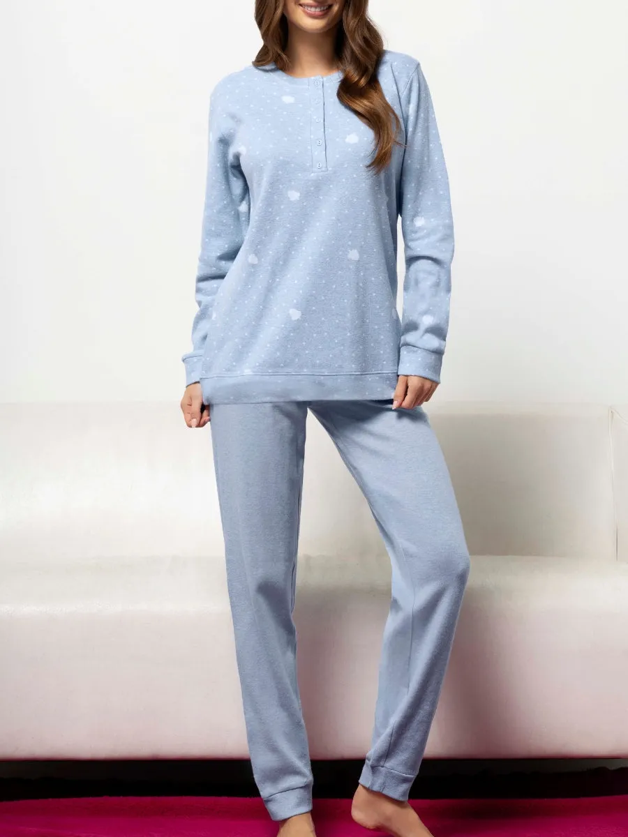 Si'èLei Squitty SQ15 pigiama donna azzurro punto Milano