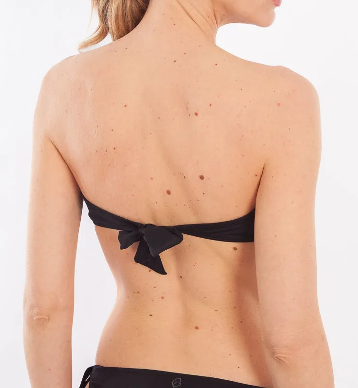 Casagin top costume a fascia coppe removibili nero