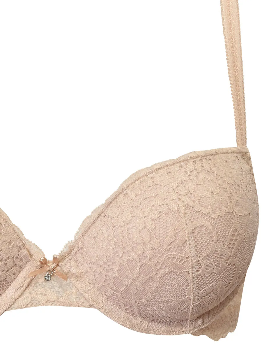 Si'èLei 2680 reggiseno push-up cipria in pizzo
