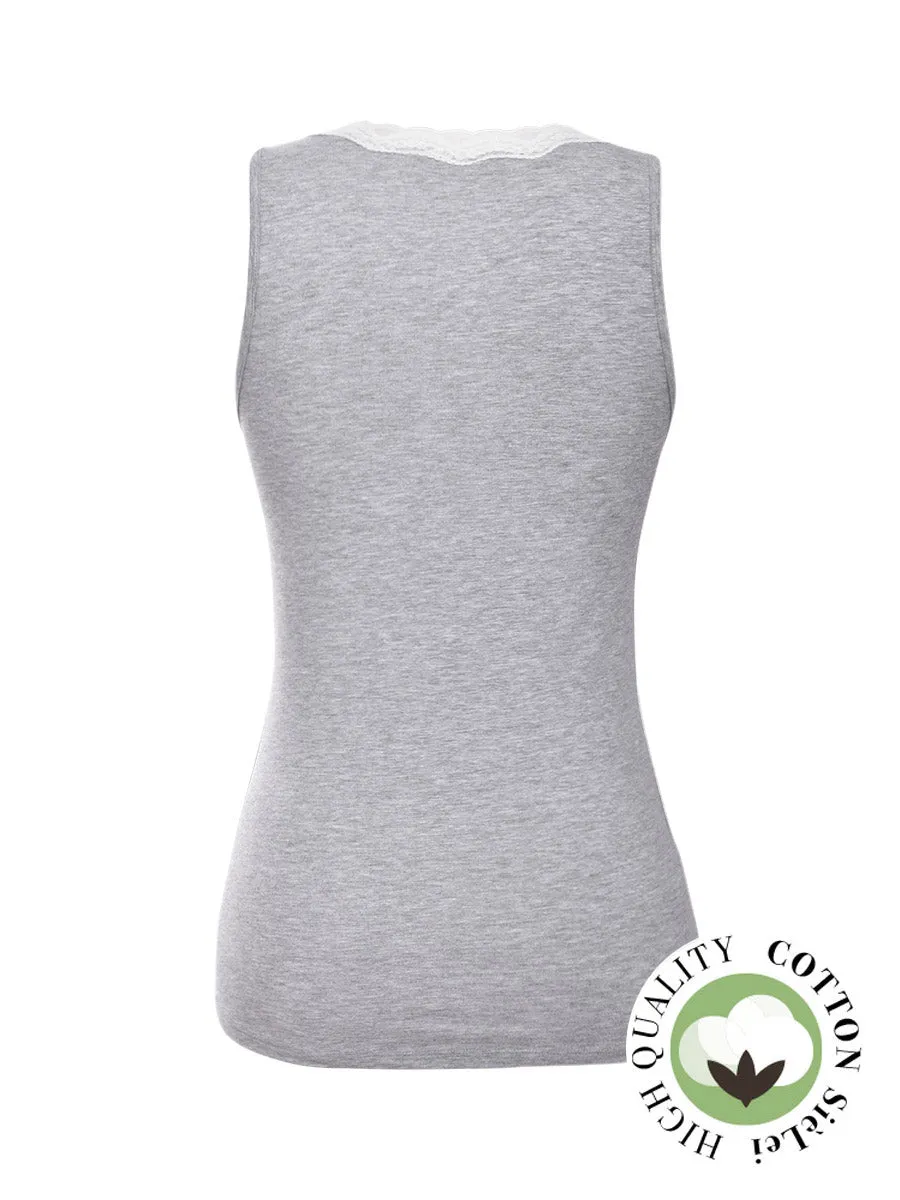 Si'èLei Natural Cotton 1434 canotta grigio melange cotone bio