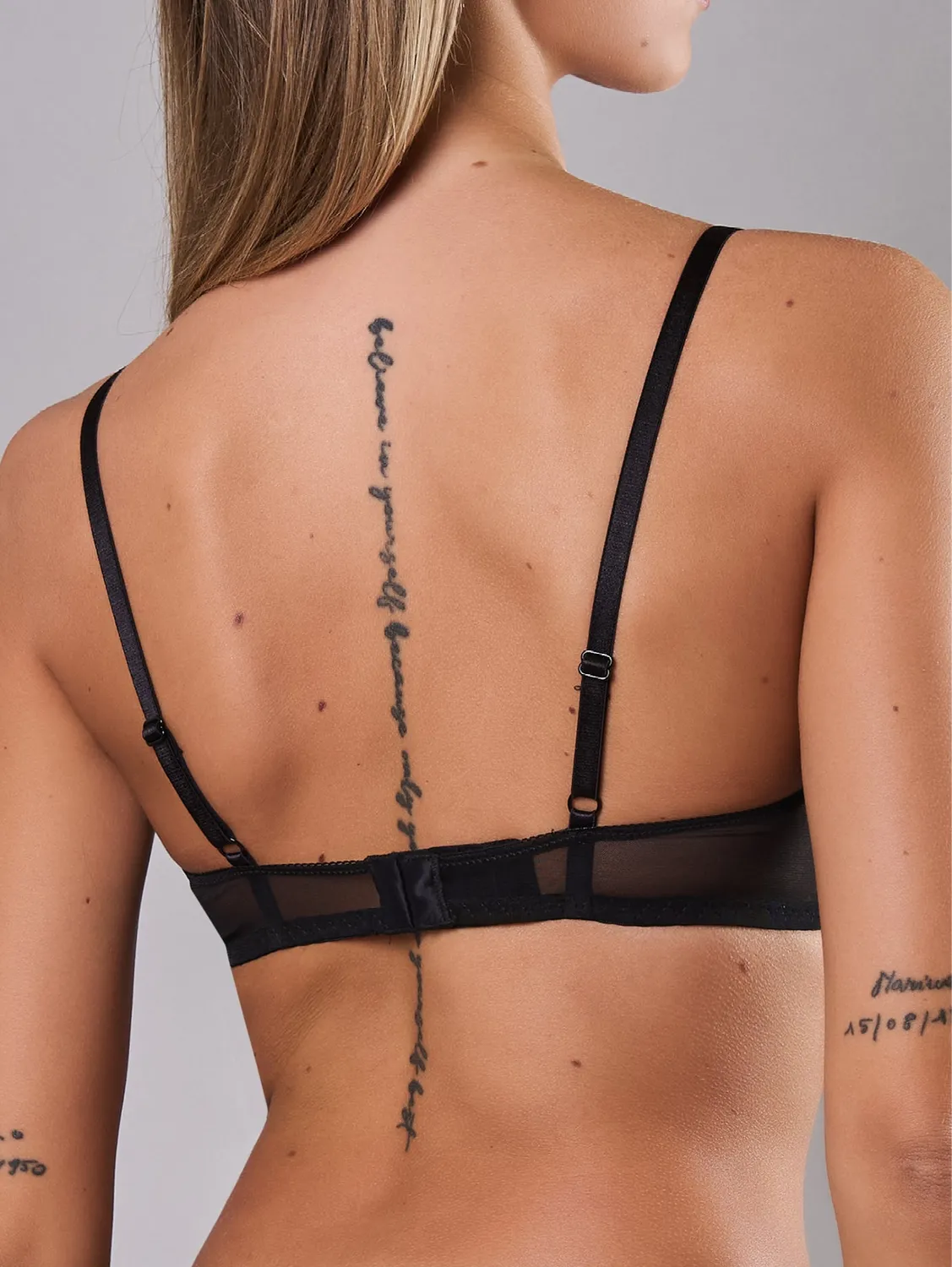 Si'èLei 8010 reggiseno ferretto nero tulle ricamato