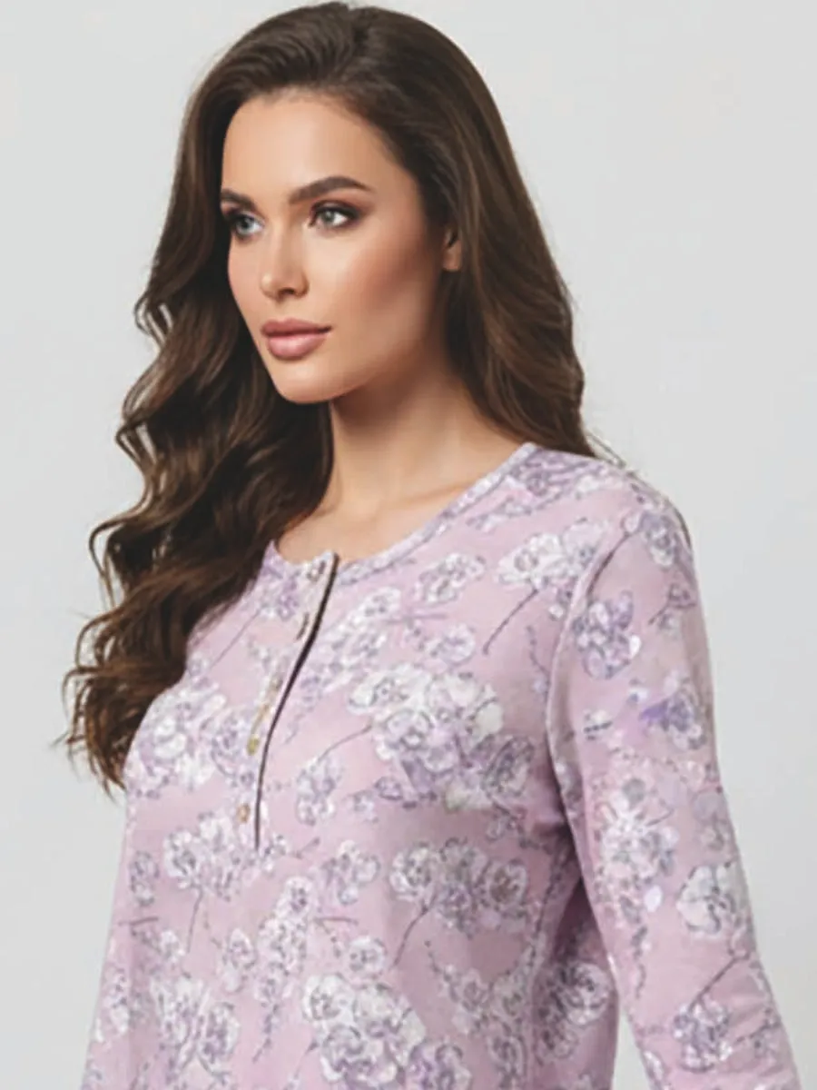 Si'èLei Camelia CA15 pigiama lavanda cotone floreale