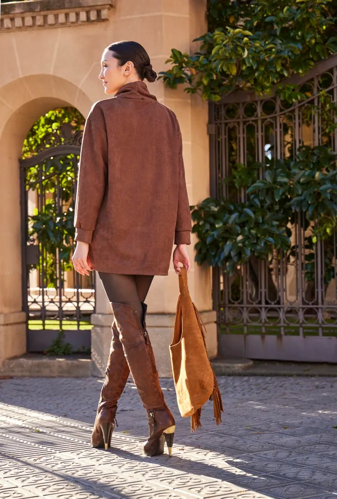 Janira Suede Twill Bluson maglia manica lunga calda