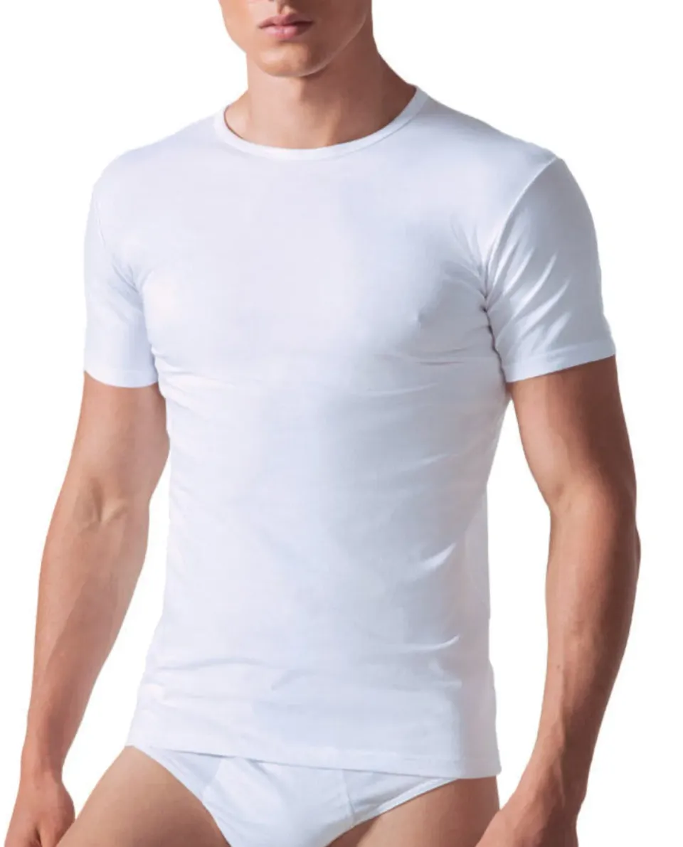 Rossoporpora Paricollo maglia uomo cotone mezza manica
