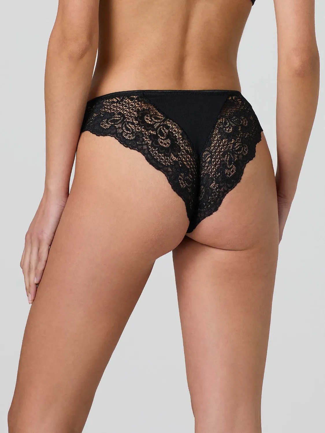 Jadea 789 Slip Modal Cotone con Pizzo Nero