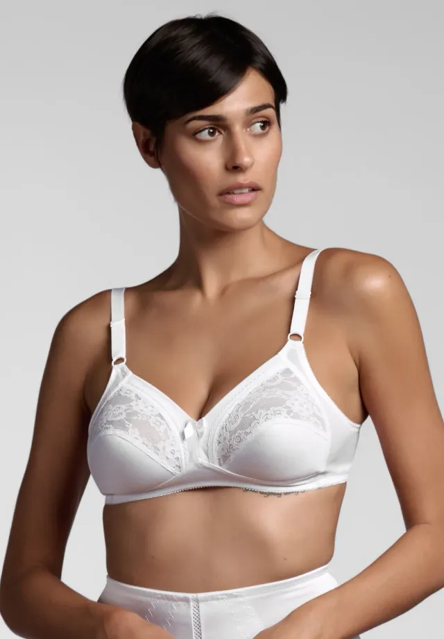 Lepel Delia Classic reggiseno senza ferretto bianco coppe pizzo