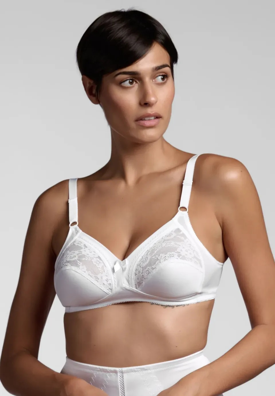 Lepel Delia Classic reggiseno senza ferretto bianco coppe pizzo