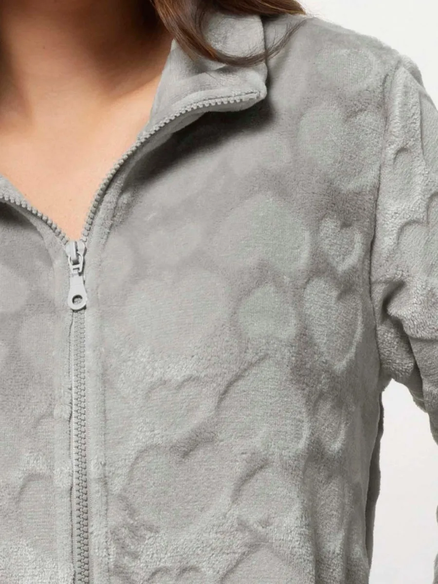 Si'èLei OF44 tuta donna grigio coral pile con zip intera