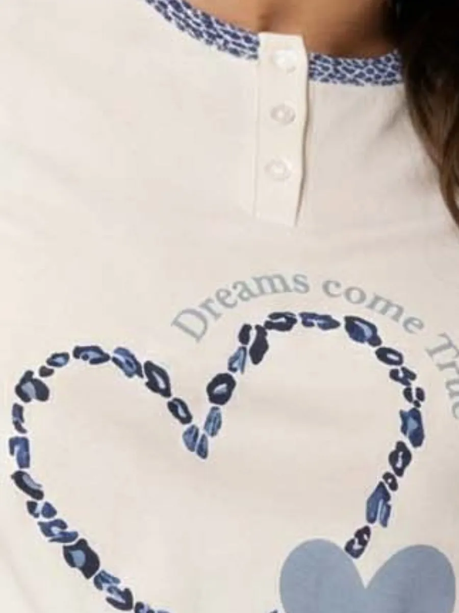 Si'èLei Trixy TR16 pigiama cotone azzurro stampa Dreams