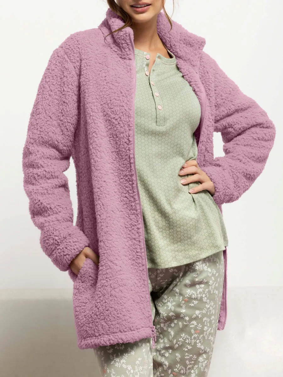 Si'èLei Teddy Soft TS84 Giacca Malva in Orsetto
