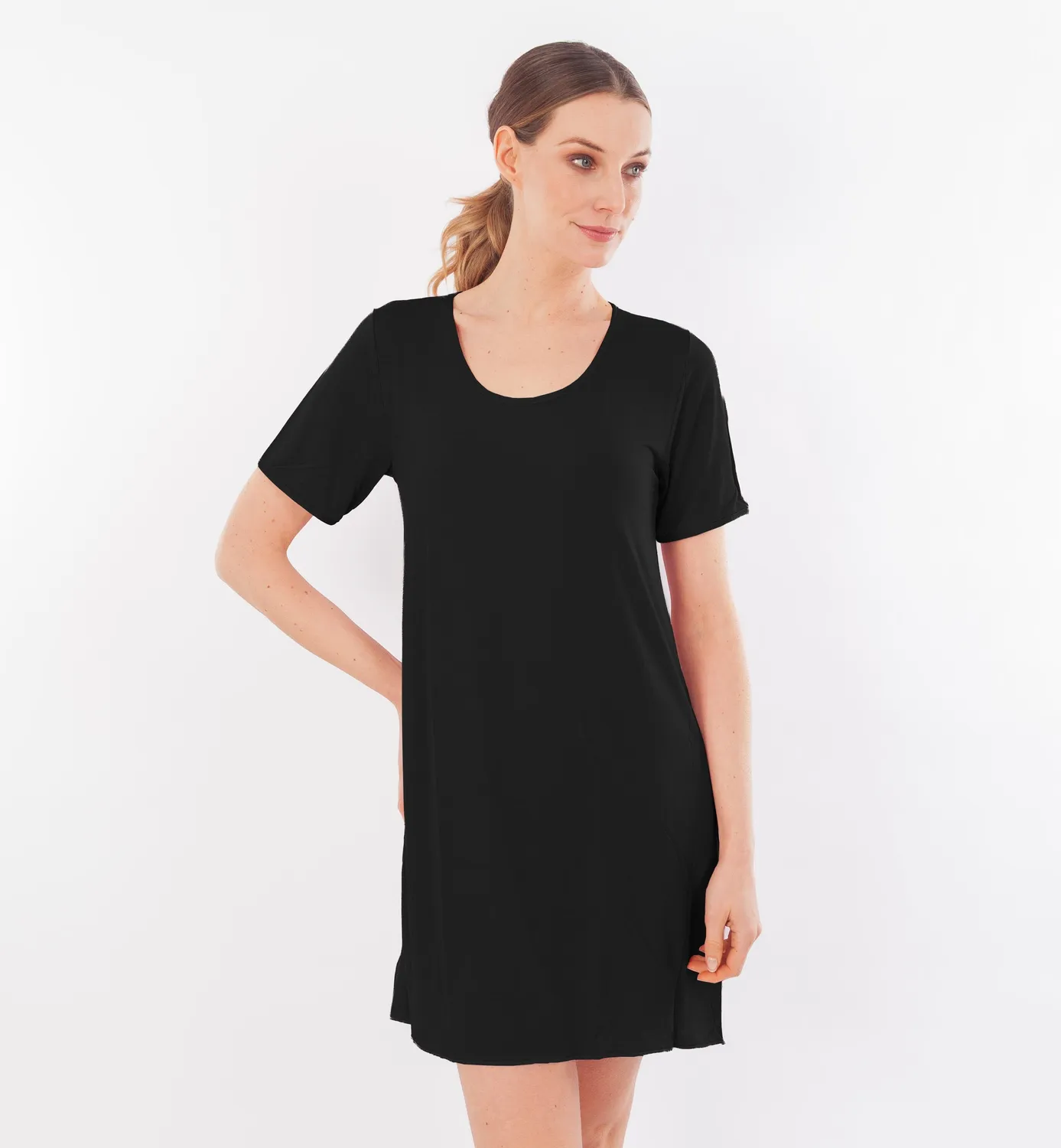 Casagin Camicia da Notte Donna Bamboo Bianco Manica Corta Lunga