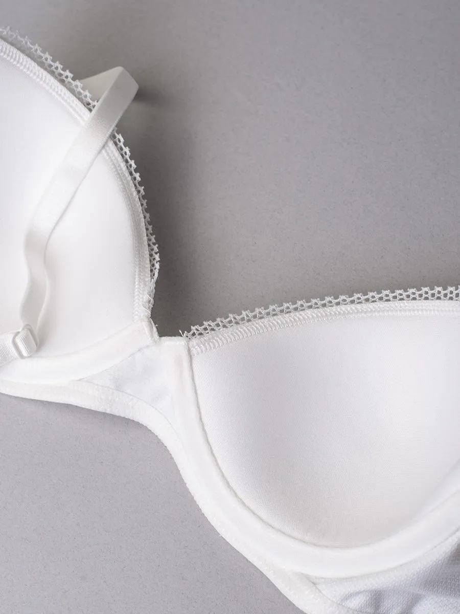Si'èLei Darling 1882 reggiseno bianco latte jacquard imbottito