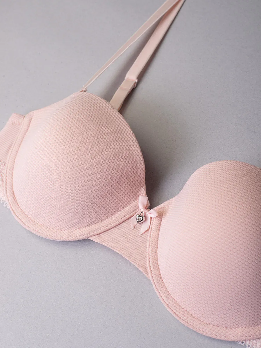 Si'èLei Darling 1880 reggiseno a fascia cipria jacquard