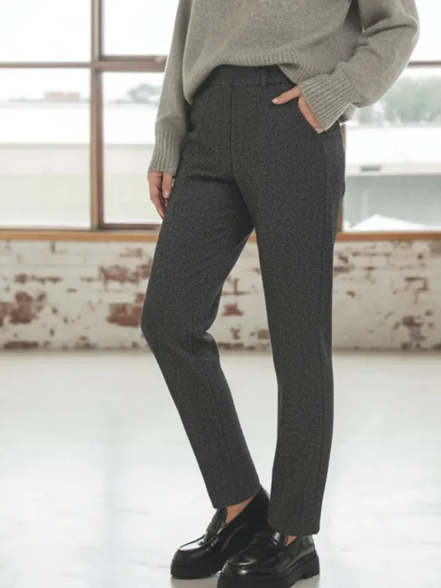 Si'èLei LG19 pantalone antracite elasticizzato sigaretta