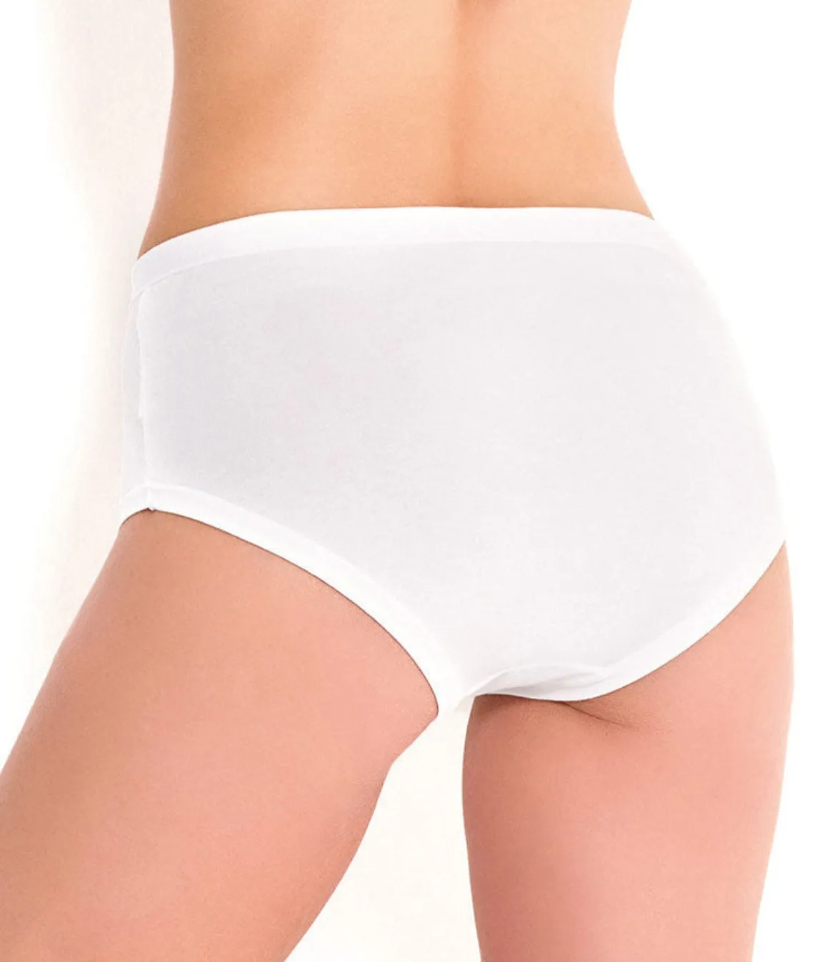 Rossoporpora Slip Midi Modal Cotone Bianco Comfort
