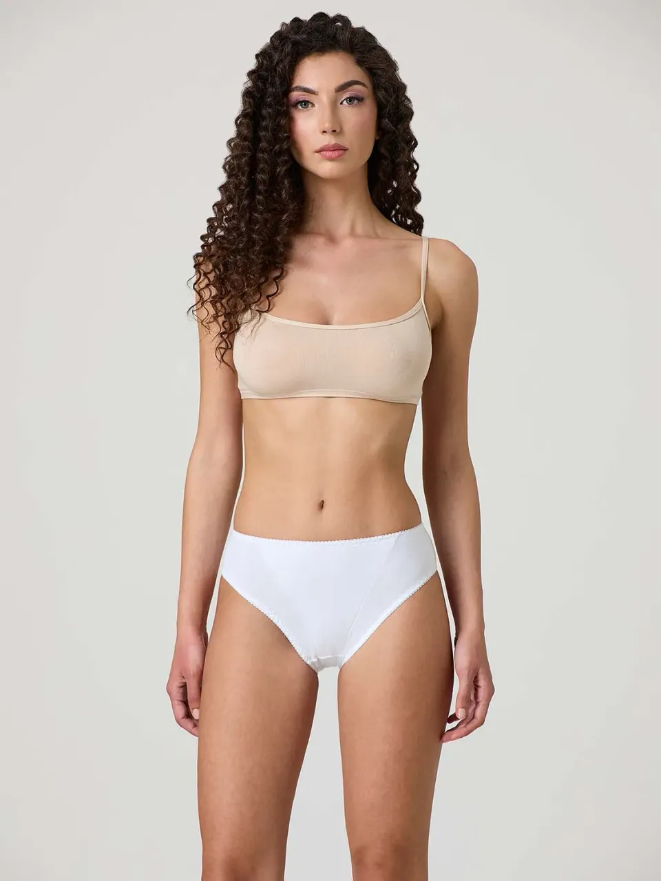 Jadea 04 slip contenitivo cotone elasticizzato bianco