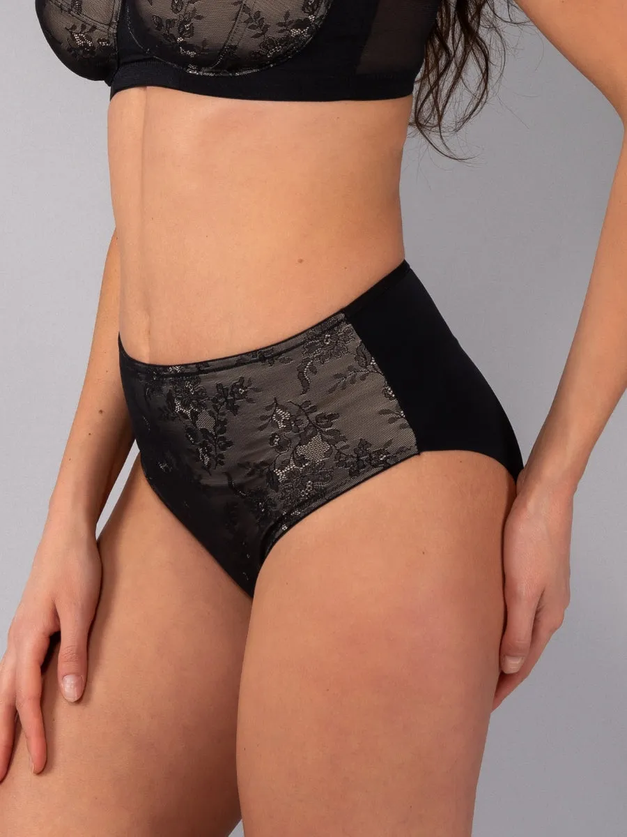 SièLei Dream DR35 slip alto nero modellante in tulle