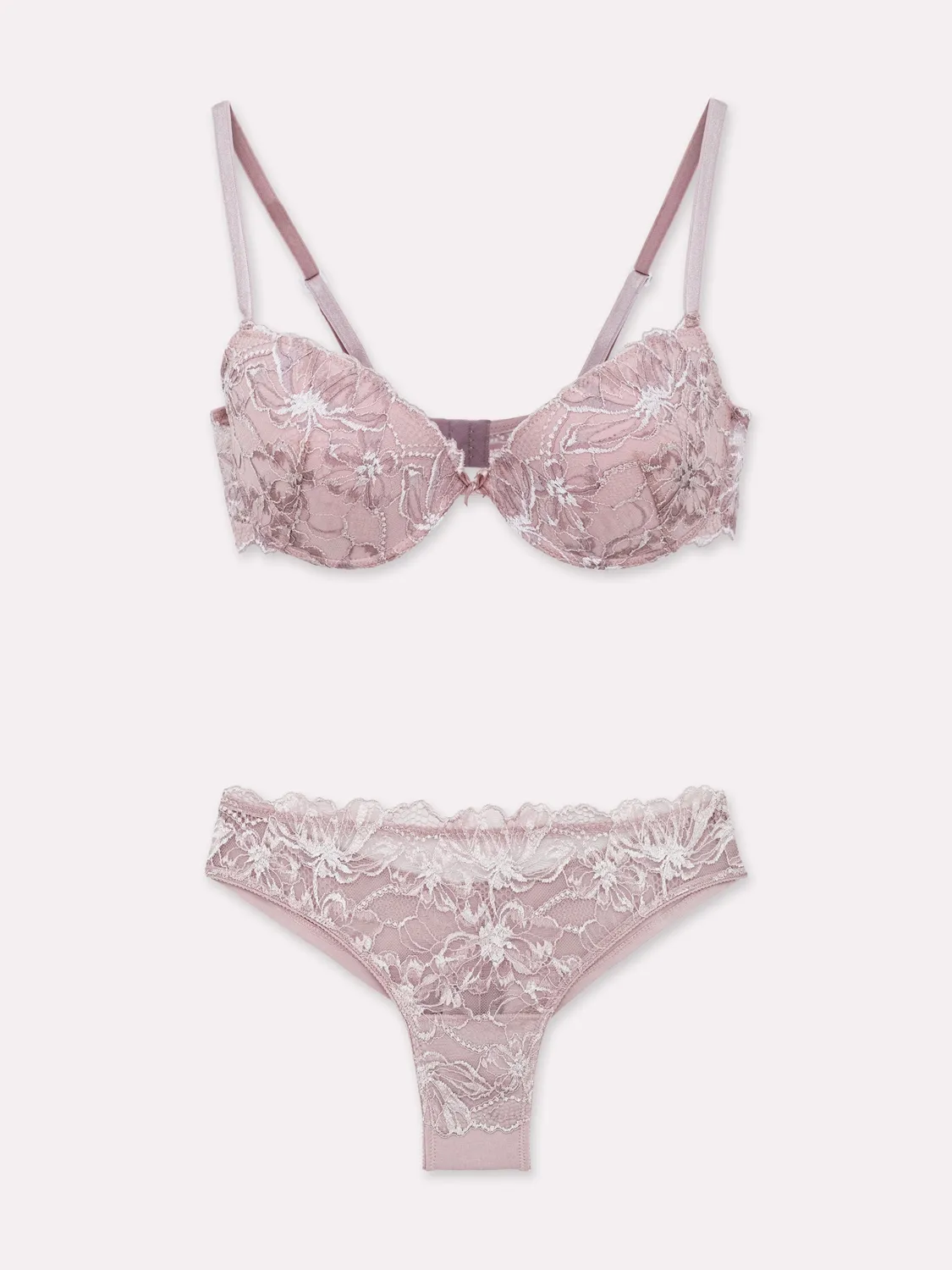 Jadea Divina 4958 coordinato push-up pizzo floreale