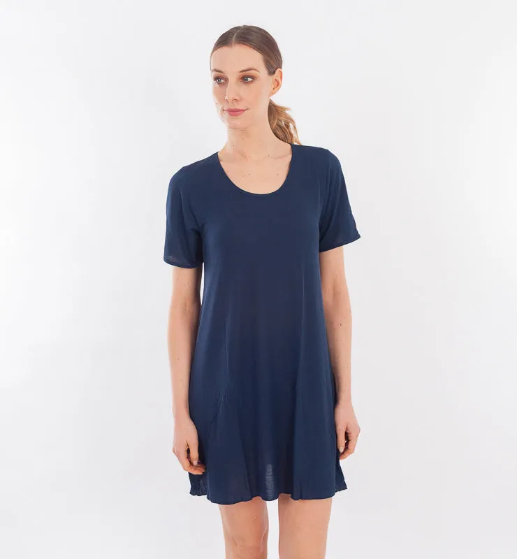 Casagin Camicia da Notte Donna Bamboo Bianco Manica Corta Lunga