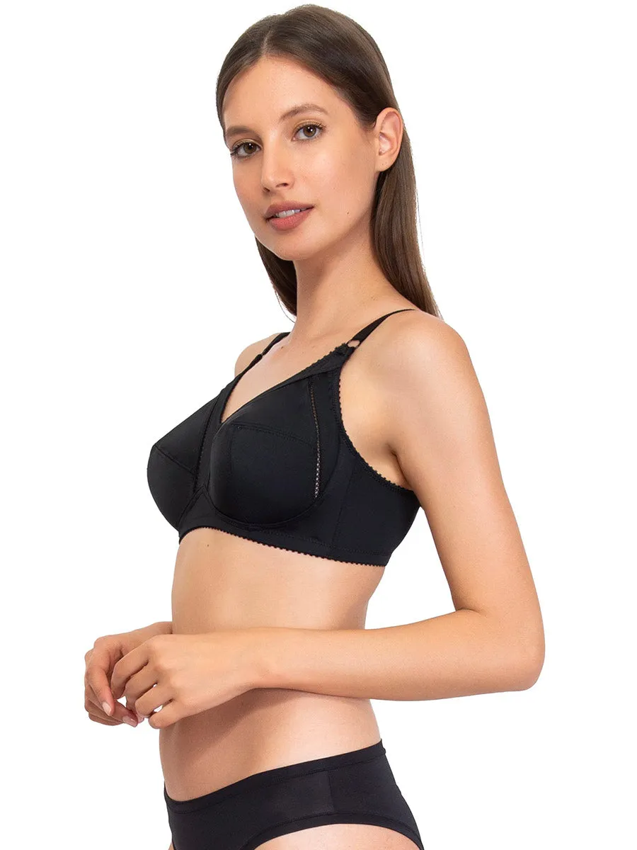 Si'èLei 971 reggiseno francese nero cotone senza ferretto