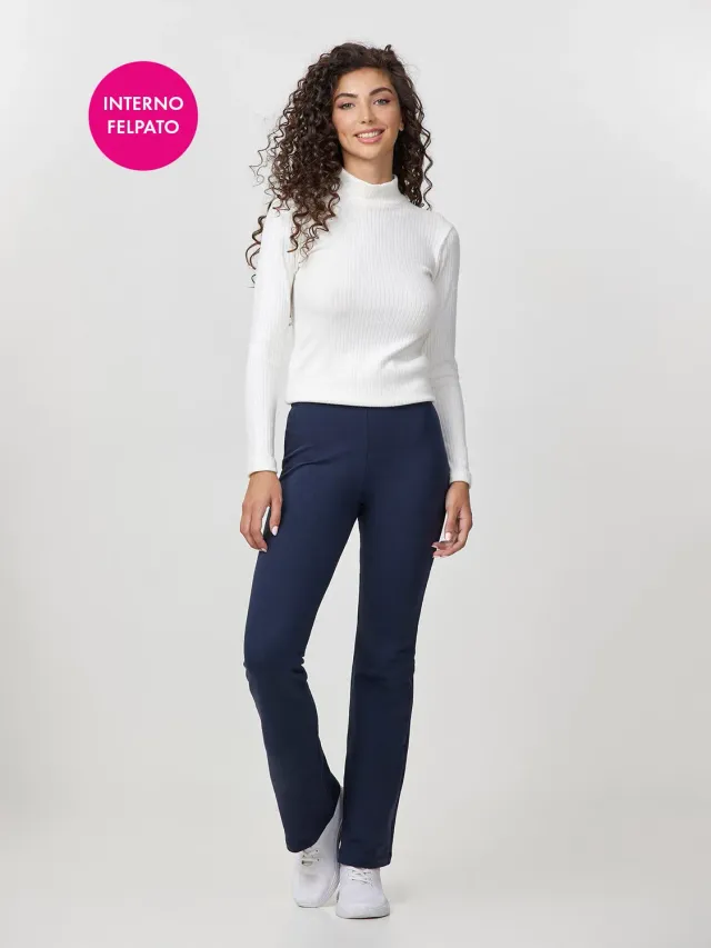 Jadea Basic leggings svasato cotone felpato invernale