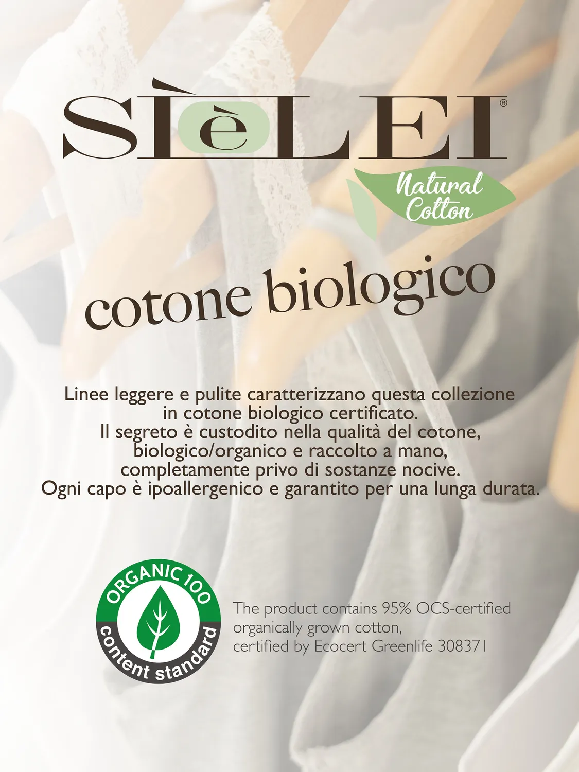 Si'èLei 1447 Brasiliana Cotone Bianco Vita Bassa Bio
