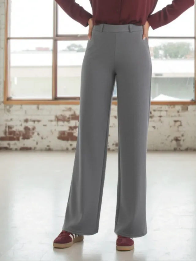 Si'èLei LG29 pantalone gamba larga morbido piombo