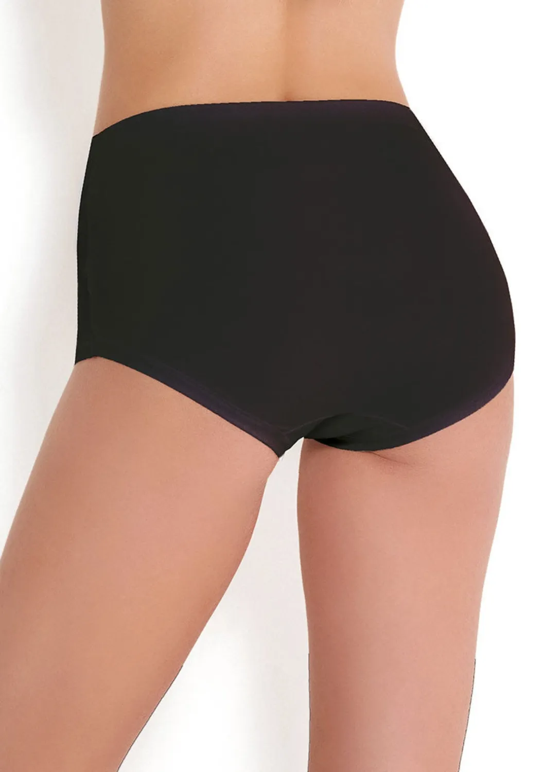 Rossoporpora Modal culotte donna nero elasticizzata