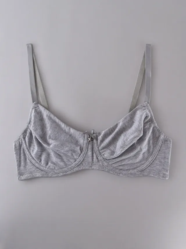 Si'èLei Natural Cotton 1442 reggiseno grigio mélange cotone bio