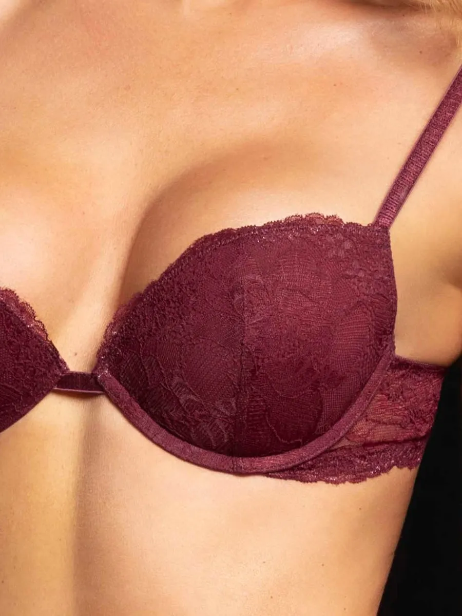 Si'èLei Only Lace 8034 reggiseno push-up pizzo melograno