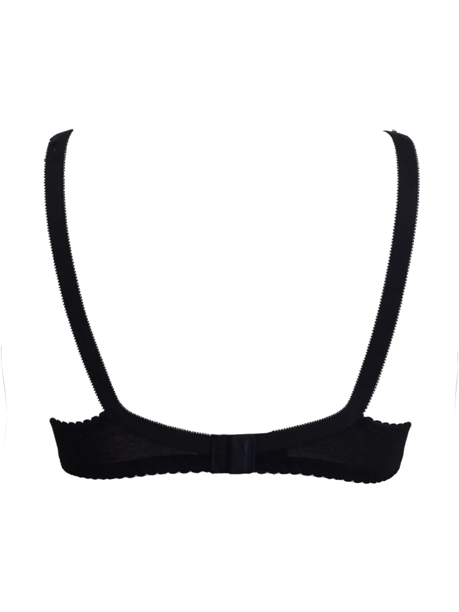 Si'èLei Falck 90 reggiseno nero in cotone