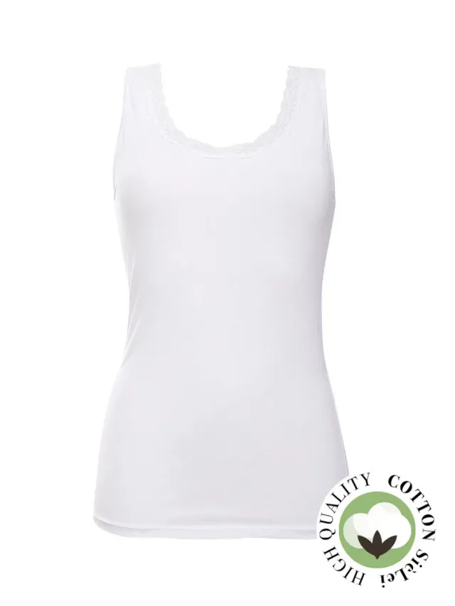 Si'èLei Natural Cotton 1434 canotta bianca cotone bio
