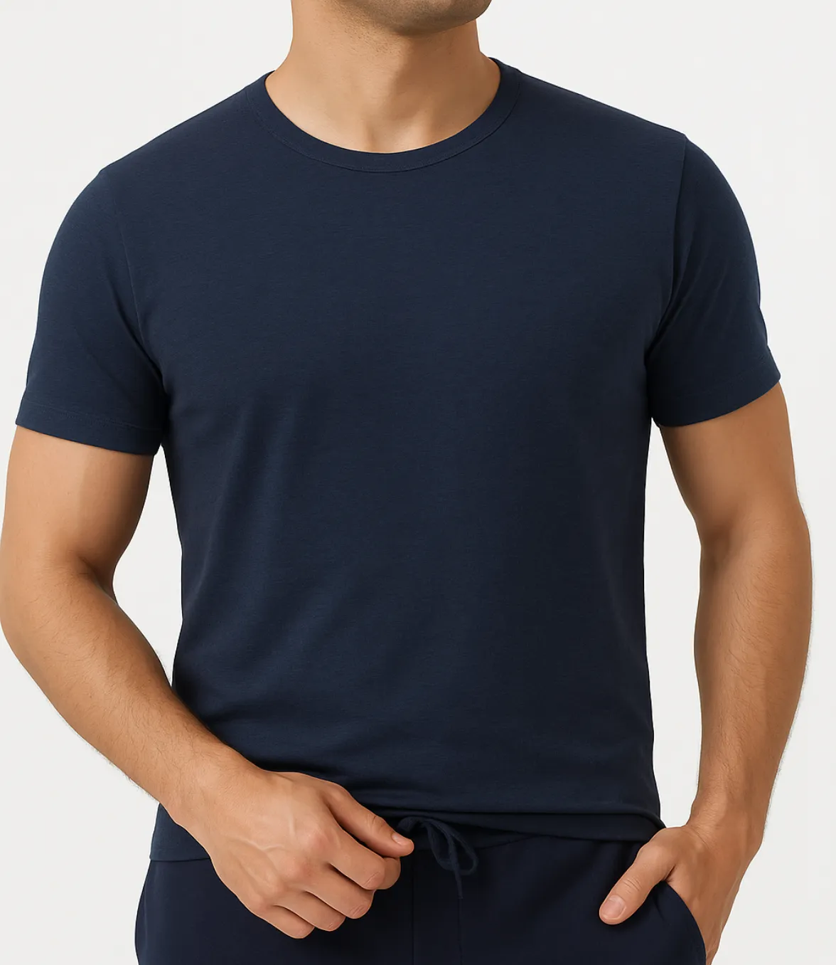 Rossoporpora Maglia Uomo Mezza Manica Cotone Bianco