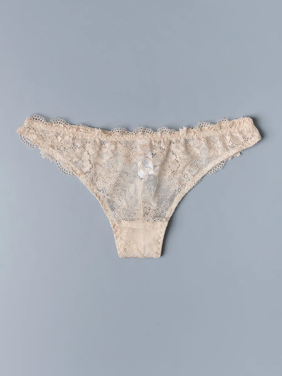 Si'èLei 2457 Brasiliana Slip in Pizzo Cipria