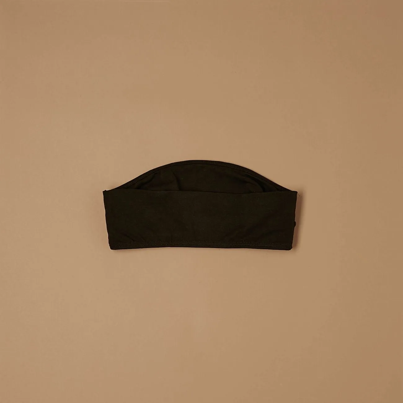 Jadea fascia top a fascia nero cotone modal senza spalline