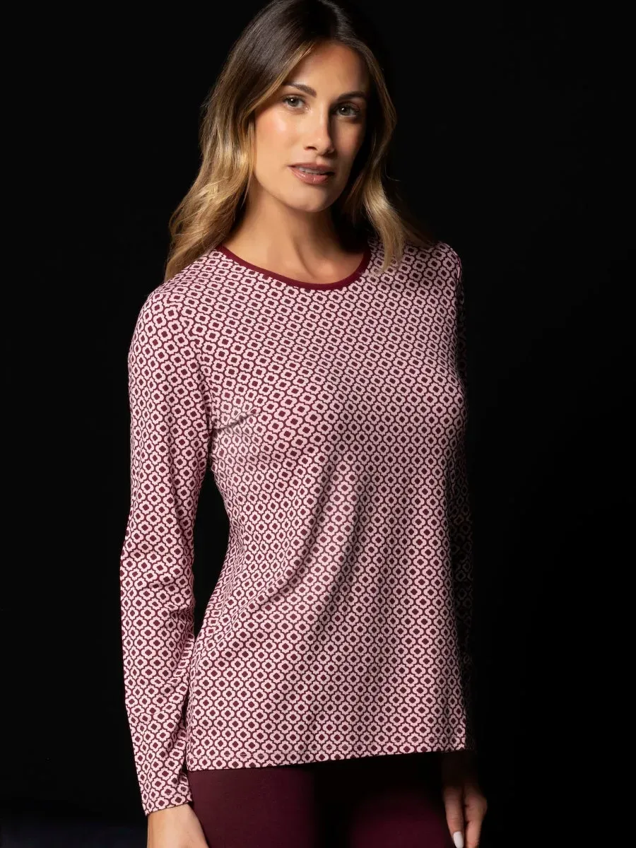 Si'èLei Verde Veronica MM12 pigiama viscosa bordeaux