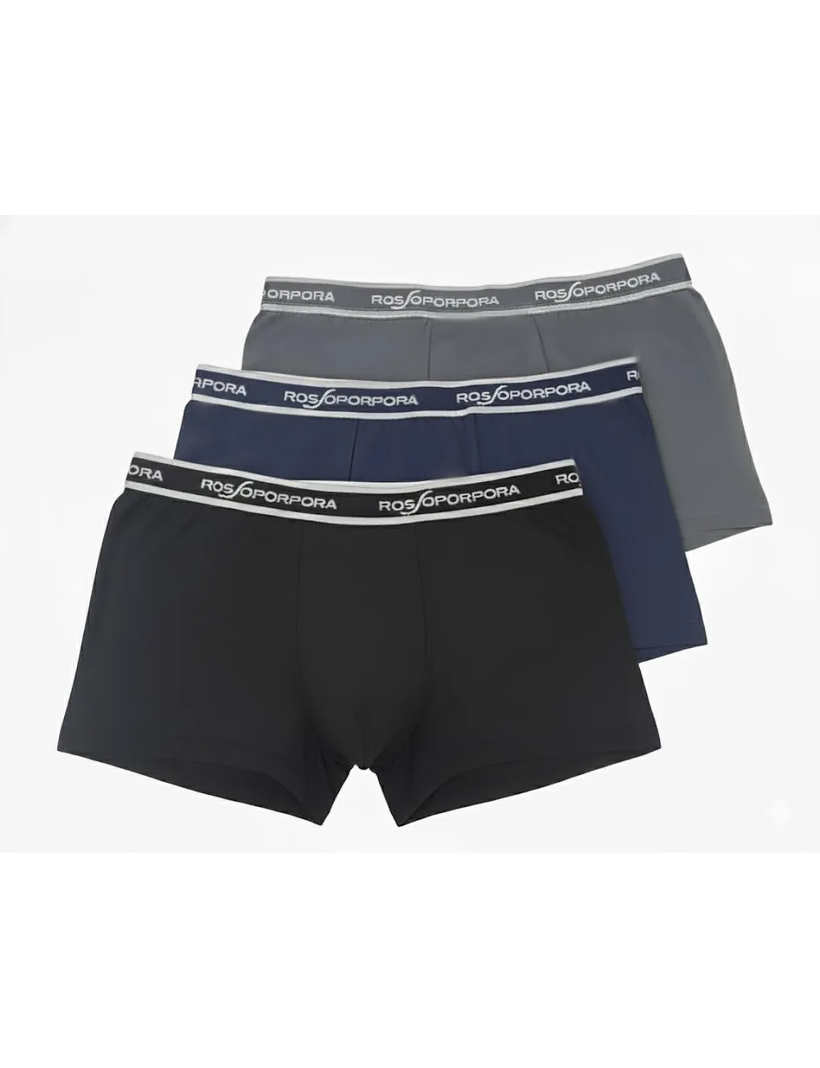 Rossoporpora Gigi Boxer Uomo Elastico Esterno 3 Pezzi