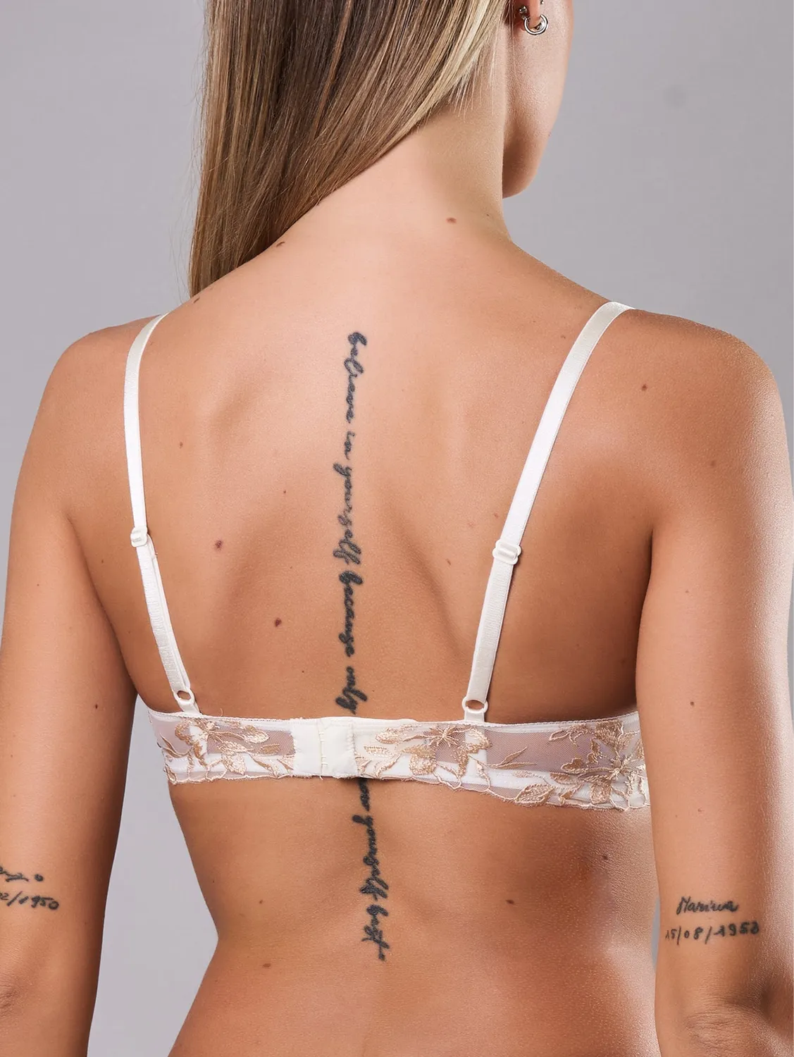 Si'èLei 8010 reggiseno tulle ricamato milk con ferretto