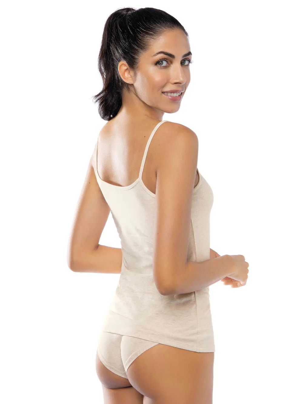 SièLei Natural Cotton 1430 canotta cotone bio ecru melange