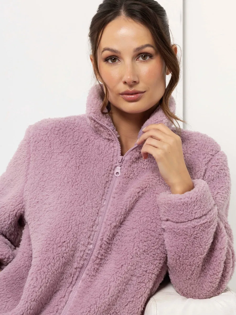 Si'èLei TS80 Giacca Orsetto con Zip Malva